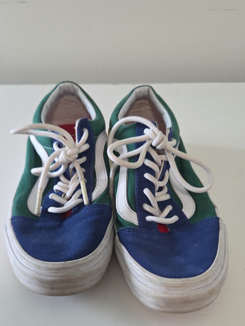 Vans Kids Low-Top Sneakers in Green, Blue, White